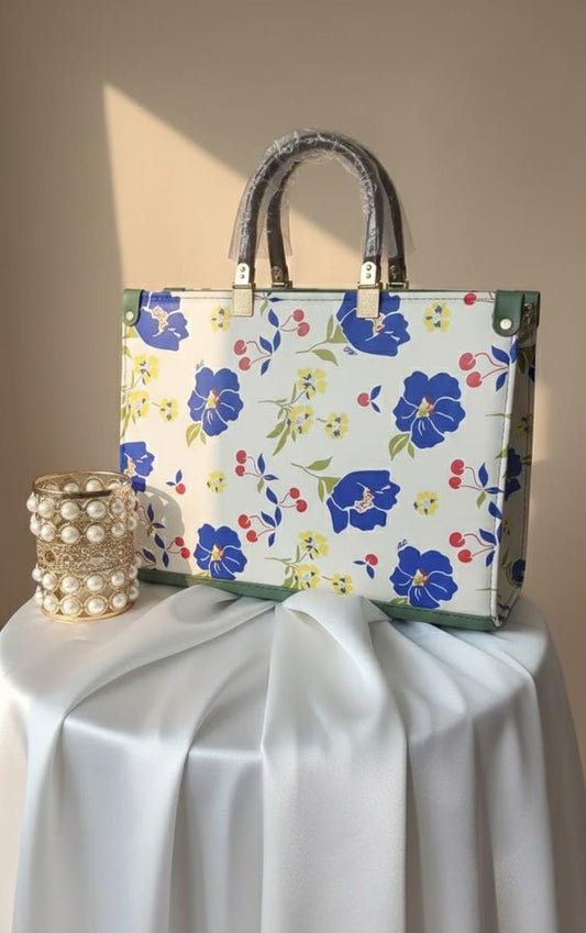 Rubi's Collection Floral Print Structured Handbag