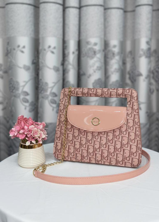 Elegant Pink Pattern Luxury Handbag